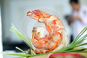 Shrimp in padthai photo