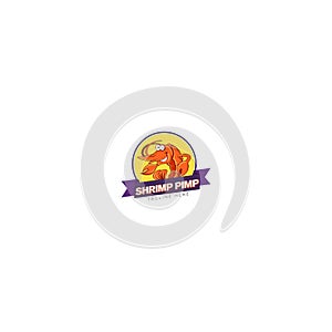 Shrimp Pimp Food Logo Design