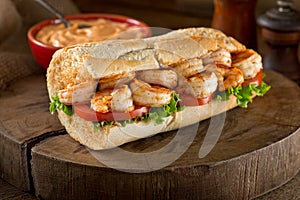 Shrimp Po Boy Sandwich