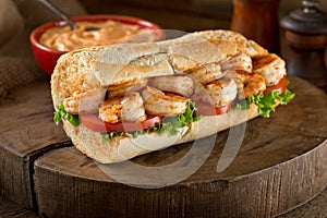 Shrimp Po Boy Sandwich photo