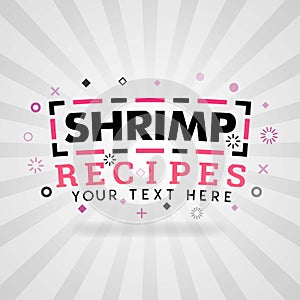Shrimp recipes for logos and cover illustrations