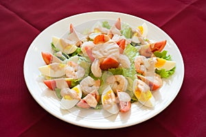 Shrimp salad, lebanese food.