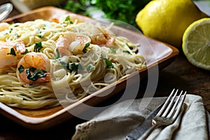 Shrimp Scampi Angel Hair Pasta