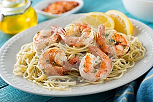 Shrimp Scampi with Spaghetti