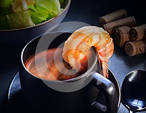 Shrimp seafood Bisque soup
