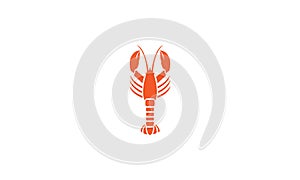 Shrimp seafood modern flat logo symbol vector icon illustration graphic design photo