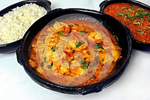 Shrimp soup ( moqueca de camarÃÂ£o) photo