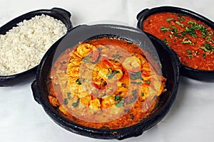 Shrimp soup ( moqueca de camarÃÂ£o) photo