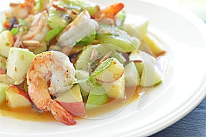 Shrimp spicy salad dish