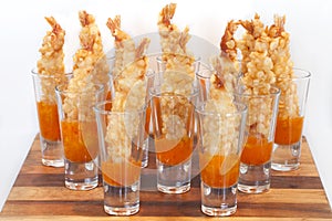 Shrimp Tempura in a sweet marmalade sauce