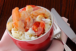 Shrimp and tomatoes