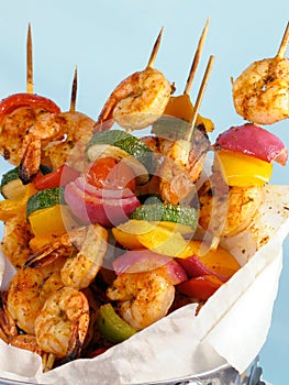 Shrimp & Vegetable Kebabs