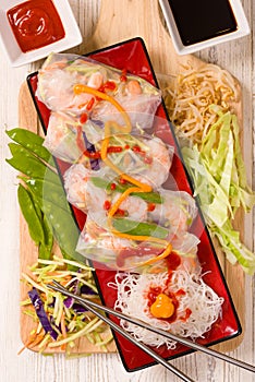 Shrimp Vegetable Spring Rolls