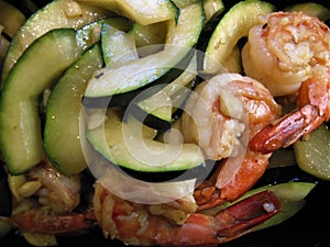Shrimp and Zucchini Up Close and Personal