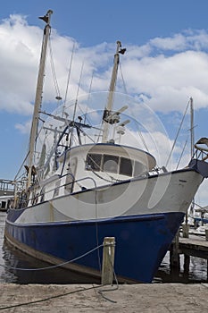 Shrimping Trawler Rests at Dockside