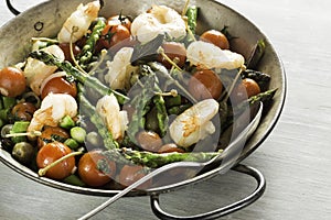 Shrimps and Asparagus stir-fried