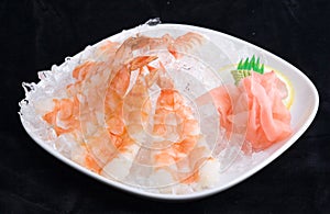 Shrimps in ice