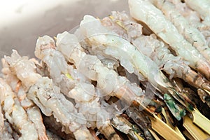 Shrimps on the spit
