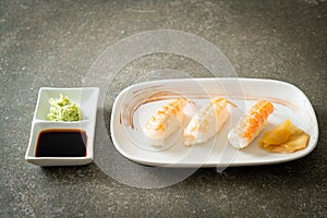 Shrimps Sushi or Ebi Nigiri Sushi