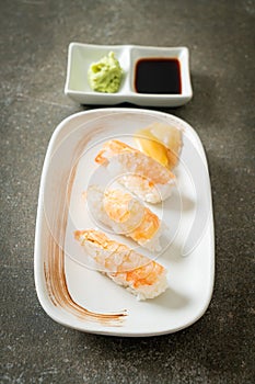 Shrimps Sushi or Ebi Nigiri Sushi