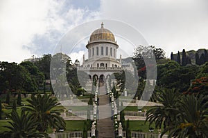 The Shrine of the BÃ¡b, in the BahÃ¡`Ã­ Gardens