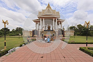 The shrine of the four-faced Brahma statue in Sing buri, Thailan