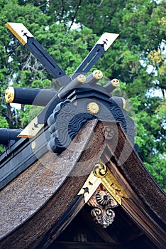 Shrine of Hongu Taisha, at Kumano Kodo, Kansai, Japan photo