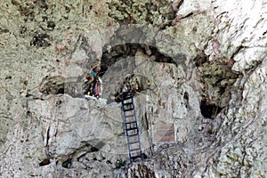 Shrine inside the Cueva de los Colores in Sumidero Canyon - Chiapas / Mexico