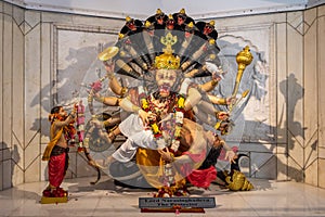 Shrine at ISKCON temple in New Delhi, India photo