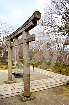 Shrine over looking the city photo