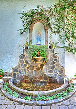 Shrine with a religious statue