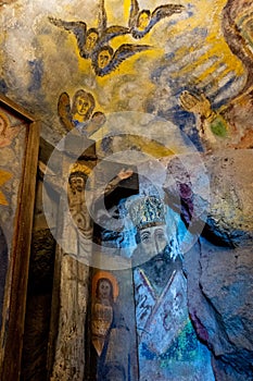 Shrine in the Serbian-orthodox cave monastery of Dajbabe, Podgorica, Montenegro