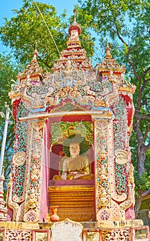 The shrine in Thanboddhay Paya, Monywa, Myanmar