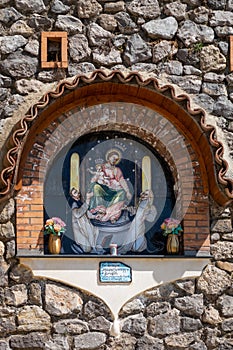 A shrine to our Lady of the Rosary venerated in Pompeii, Italy