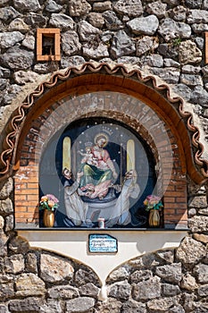 A shrine to our Lady of the Rosary venerated in Pompeii, Italy photo