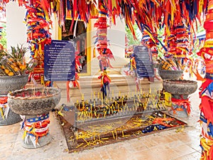 Shrine at Wat Khao Tabaek in Chonburi, Thailand
