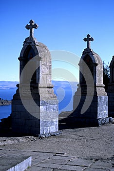 Shrines- Lake Titicaca, Bolivia photo