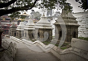 Shrines in Pashupatinath temple, Kathmandu photo