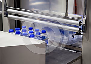 Shrink film wrapping machine