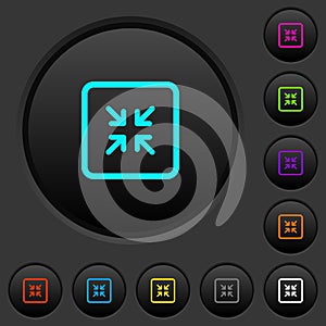 Shrink object dark push buttons with color icons