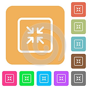 Shrink object rounded square flat icons