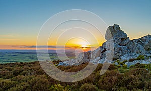 Shropshire landscape at sunset