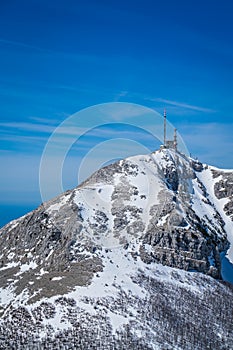 Shtirovnik peak with communication towers