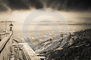 Shtorm in mountains, Medeu Valley, Almaty