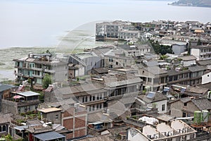 The Shuanglang Ancient Town in Dali is located by Erhai Lake and is an ancient Naxi town