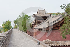 Shuanglin Temple in Pingyao, Shanxi, China. It is part of UNESCO World Heritage Site - Ancient City of Ping Yao.