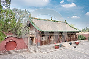 Shuanglin Temple in Pingyao, Shanxi, China. It is part of UNESCO World Heritage Site - Ancient City of Ping Yao.