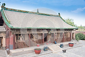 Shuanglin Temple in Pingyao, Shanxi, China. It is part of UNESCO World Heritage Site - Ancient City of Ping Yao.