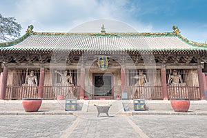 Shuanglin Temple in Pingyao, Shanxi, China. It is part of UNESCO World Heritage Site - Ancient City of Ping Yao.