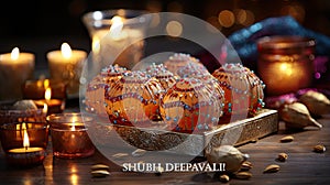 Shubh Deepavali! Greeting indian holdiday card